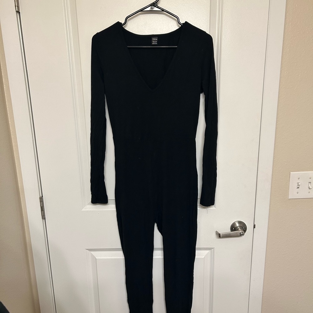 Black SHEIN high waisted unitard jumpsuit